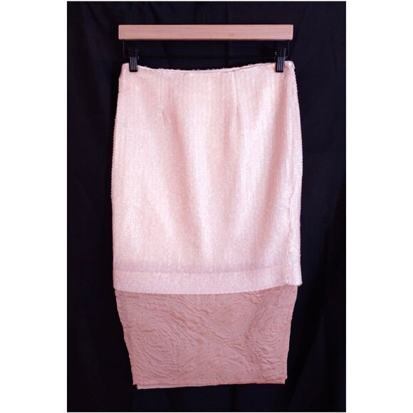LaPointe Midi Skirt - Plush Matte Sequin w/Cloqué Organza - Small - Picture 4 of 7
